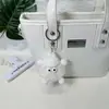 Chaveiro de Boneca Bola de Carvão Fofa Decoração de Mochila de Estudante Boneca Chaveiro de Casal Pequeno Presente