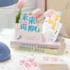 Tarjeta de felicitación 3D con texto Bendiciones, Plegable y de forma única, con diseño de futuro brillante, Tarjeta floral pequeña, Tarjeta de mensaje universal para festividades