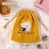 Bolsa de Oso Simple y Linda Estilo Han Feng Hecha en Casa, Bolsa Organizadora de Cosméticos, Bolsa de Almacenamiento Portátil para Viaje