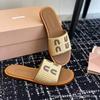 Versión Alta 23 Zapatos Planos Tejidos Miaojia con Suela Exterior Casual Versátil Estilo Vacaciones en la Playa Chanclas para Mujer Estilo Noche de Verano