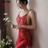 Fragancia para escuchar de noche sexy sexy lencería pijamas para mujer espalda descubierta transparente talla grande estilo princesa tirantes encaje pestañas camisón