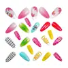Estilo Ins Europeo y Americano de Moda Estéreo 3D Uñas Almendradas de Punta Redonda Manicura Removible Portátil