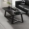 Mesa de centro de lujo ligero con tablero de imitación de piedra y estructura de acero reforzado, adecuada para uso doméstico, diseño de sala de estar sencillo, estilo moderno y minimalista, ideal para apartamentos pequeños y perfecta para preparar té