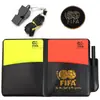 Set de Árbitro de Fútbol con Tarjetas Rojas y Amarillas, Silbato Metálico para Árbitro, Bandera de Juez de Línea, Kit de Herramientas para Árbitros para Entrenadores y Partidos