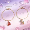 Collar y Pulsera de Mariposa Ins Transfronterizos Europeos y Americanos, Accesorios de Princesa Asimétricos Magnéticos de Pedrería Colorida para Mejores Amigas