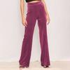 Calças Femininas Europeias e Americanas 2022 Outono e Inverno Novas Amazon Hot Yoga Moda Casual Cor Sólida Cintura Alta Elásticas Roupas Femininas