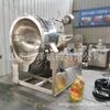 Olla caliente automática grande con fondo tipo wok inclinado para salsas y freír-control de temperatura a gas-wok de fondo de tomate