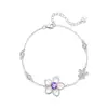Pulsera de plata de ley s925 con flor de nácar blanco para mujer, joyería de nicho de cristal natural de lujo ligero, accesorios ajustables al por mayor