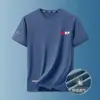 Camiseta masculina de secagem rápida para o verão, manga curta, modelagem solta, fresca e respirável, adequada para fitness e corrida, tamanho grande, elástica, camiseta esportiva de secagem rápida