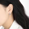 Pendientes de acero de titanio chapados en oro para mujer, con hebilla de oreja cepillada, personalidad minimalista, estilo retro transfronterizo de Europa y Estados Unidos