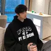 Moletom Estilo Harajuku Masculino Solto Estilo Bf Preguiçoso com Capuz Roupa de Outono/Primavera Ins Tendência Versátil Roupas Estilo Hong Kong