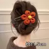 Pinza grande para el pelo estilo coreano, pinza de pico de pato, pinza para el pelo sin dolor, accesorio para el pelo de lazo y flor, pinza para el pelo de felpa para otoño/invierno, adorno para el pelo