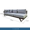 Móveis de Exterior Pátio Jardim Lazer Sofá de Corda B&B ao Ar Livre Vila Design Imitação Madeira Cama Combinação Mesa de Centro