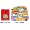 Souvenirs Culturales y Creativos 3D de Madera Ciudad Magnética de Huzhou Hito de Arquitectura Creativa Imán de Refrigerador Turístico Ciudad Nanxun