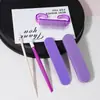 Set de Herramientas de Uñas de Moda Set de 6 Piezas Lima Pulidora Mini Bloque de Tofu Palo Corto para Pulir Palo de Madera Cepillo de Cuerno