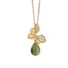 Yilu plata S925 plata esterlina chapado en oro colgante de gota de agua de mariposa de jade Hetian colgante retro creativo colgante de moda