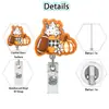 Porta-credencial retráctil de acrílico con forma de calabaza transfronterizo, clip retráctil para credencial de nombre de Acción de Gracias, clip para credencial de identificación de oficina