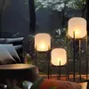 Luzes Solares para Exterior à Prova d'Água Luzes de Ambiente Terraço de Villa Jardim Recarregável Gramado Luminária de Chão Estilo Japonês Luminárias Zhongshan