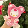 Nuevo Llavero de Peluche Original Hello Kitty Invierno Nuevo Conjunto Cálido Colgante de Bolsa de Regalo Gato Kt