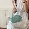 Bolsa Boston de Luxo Leve da Moda, Bolsa de Ombro Transversal Estilo Coreano Ins de Nicho, Bolsa Quadrada Pequena Personalizada com Bolinhas para o Dia a Dia