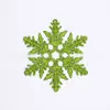 Fronteiriço 10cm Floco de Neve Decorações de Natal Plástico Polvilhado Suprimentos para Decoração de Árvore de Natal Pingente Fabricante Atacado