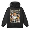 Sudadera con capucha vintage Stewell Boondocks otoño e invierno tejida lavada pesada con efecto desgastado sudadera con capucha para hombre
