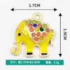 Al por mayor Versión Coreana Creativo Colgante Individual Patrón de Elefante Punto de Goteo de Aceite Diamante Collar Pulsera Colgante Joyería DIY Accesorios de Aleación