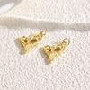 Materiales de producción para accesorios de joyería DIY, pulseras, collares, pendientes y colgantes, chapado en cobre de color 18k con diseño geométrico hueco de amor.