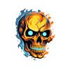 Decoración de Halloween Calavera Tatuaje de Llama para Hombre Hombro Brazo Impermeable Larga Duración