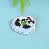 Broche de panda lindo estilo caricatura china, broche de acrílico, pegatina para funda de teléfono, accesorios y adornos DIY