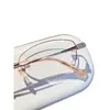 Gafas Sin Marco Cortadas en Diamante de Titanio Puro para Miopía Mujeres Se Pueden Equipar con Graduación Protección Ocular Anti Luz Azul Sin Marco Ultraligeras