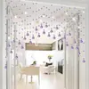 Cortina de Contas de Cristal com Arco em Forma de Cabaça para Divisória de Entrada, Instalação Sem Furos, Adequada para Quarto e Banheiro, Cortina Feng Shui Porta a Porta