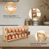 Estante de Madera para Huevos Frescos para Encimera - Dispositivo Apilable de Almacenamiento de Huevos para Recolectar Huevos Frescos