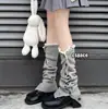 Nuevos calcetines de canalé estilo ballet para otoño e invierno con un tacto de alta gama, calentadores de piernas abotonados Y2K, calcetines para la pantorrilla JK Maillard para mujer