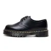 1461Bex Suela Gruesa 3 Ojales Caña Baja Piel Genuina Estilo Británico Punta Redonda Casual Zapatos de Pareja para Hombre Zapatos para Mujer Botines Bajos con Suela de Plataforma Gruesa