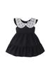 Vestido de Verano para Niña 2026 Nuevo Estilo Vestido de Princesa de Manga Corta con Cuello de Encaje y Elegante Falda Plisada para Bebés para Usar Afuera