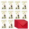 Transfronteiriço Novo Conjunto de 10 Peças/Conjunto Tamanho Grande Cartão de Saudação de Dia dos Namorados Conjunto de Envelopes Dobrável Estéreo DIY Cartão de Confissão