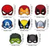 Máscara de Fiesta de Cumpleaños Temática de Superhéroes Accesorios para Fotos Máscara de Baile de Máscaras Media Cara de Héroe Máscara de Papel DIY