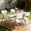 Mesa dobrável, mesa de feira portátil para exterior, mesa de jantar para casa, escrivaninha retangular simples, mesa de jantar retangular longa