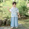 Conjunto Hanfu para Meninos e Meninas 2026 Verão Novo Estiloso Novo Estilo Chinês Traje Tang Hanfu Roupa de Performance Conjunto de Duas Peças