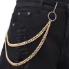 Joyas de Venta Caliente Moda Tendencia Cadena de Metal de Doble Capa para Pantalones Versátil Simple Accesorio para Ropa de Mezclilla Cadena para Pantalones