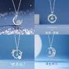 [Collar de Novia] Set Original de Estrella y Luna Cadena Clavícula Nicho Temperamento de Alta Gama Versátil Regalo para Estudiante Colgante