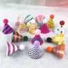 Topo de Bolo Chapéu de Coco ins Decoração de Bolo Chapéu Pequeno Enfeites para Mesa de Sobremesa Festa de Aniversário