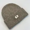Etiqueta de tela con letra R para Otoño e Invierno, Gorro de Lana Tejido Nuevo para Circunferencia de Cabeza Grande, Protección Cálida para los Oídos, Gorro Tejido Versátil para Exteriores, Protección contra el Frío