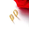 Brincos de Clipe Xuping Liga de Cobre Banhados a Ouro 24K para Mulheres, Brincos Argola Fashion de Luxo Leve e Temperamento, Joias Personalizadas Coreanas