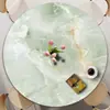 Toalha de mesa redonda estilo ins mais vendida com uma sensação criativa, de alta qualidade e luxo leve, tecido decorativo com padrão de mármore