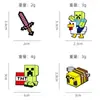 Broche Metálico Minecraft Estilo Pixel Fofo Broche de Abelha Versátil Acessórios para Bolsa Presentes para Amigos