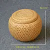 Caja de almacenamiento tejida de bambú, lata de té hecha a mano estilo nórdico, caja de regalo de té Pu'er calada, caja de embalaje estilo pastoral