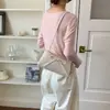 Bolso de Hombro Suave PU Color Sólido Dulce y Artístico 2026 Verano Lazo Bolso de Axila Estilo Ballet Bolso de Mano Simple de Moda