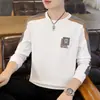 Sudaderas de Cuello Redondo al por Mayor para Primavera y Otoño, Camisetas de Manga Larga Holgadas de Alta Gama para Hombre, Tops Versátiles como Capa Base